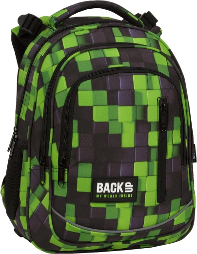 Školní batoh BackUP Metasphere zeleno-černý 24 l