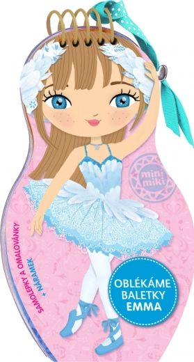 Oblékáme baletky Emma – omalovánky se samolepkami