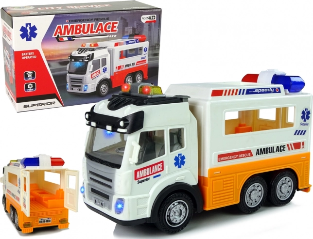 Ambulance Auto na Baterie s Efekty Světla a Zvuku