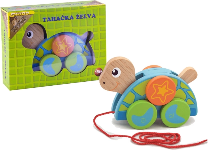 Tahací želva BABU ze dřeva pro děti od 1 roku