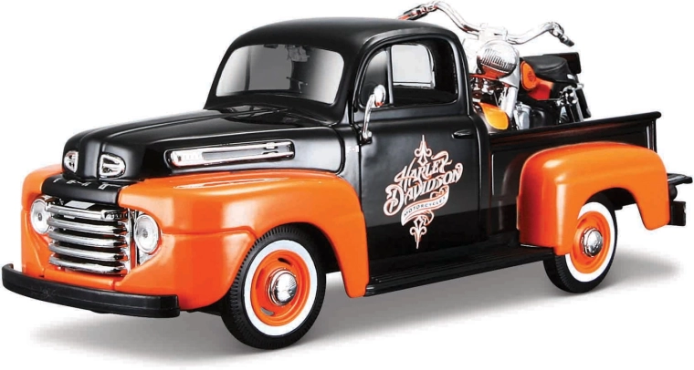 Maisto Harley-Davidson custom 1948 Ford F-1 pick-up s 1958 FLH Duo Glide 1:24