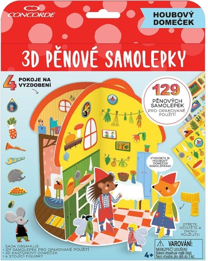 3D pěnové samolepky Houbový domeček CONCORDE