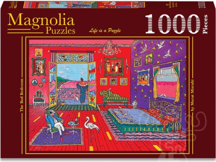 Magnolia puzzle červená ložnice 1000 dílků