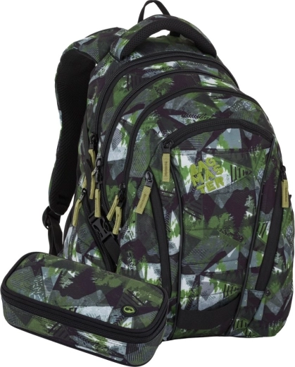 Bagmaster studentský set BAG 26 A zeleno-šedý