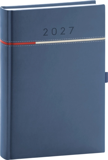 Notique denní diář Tomy 2027 modro-červený 15 × 21 cm