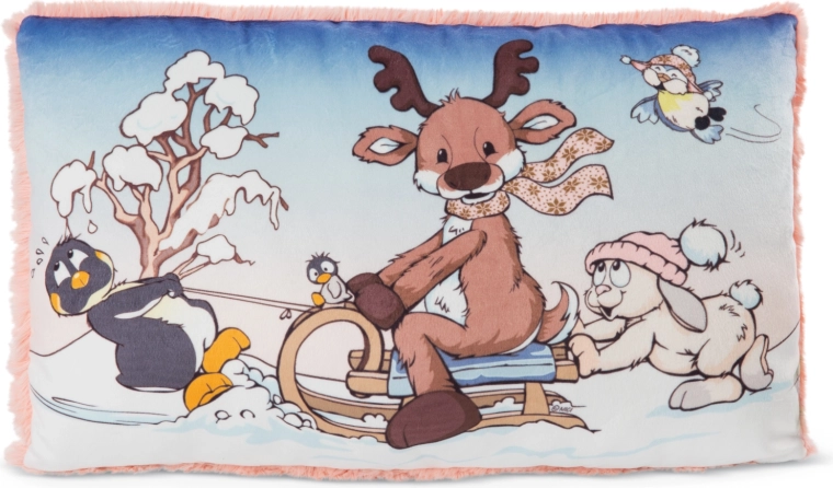 NICI polštář Winter Friends zelený 43 × 25 cm
