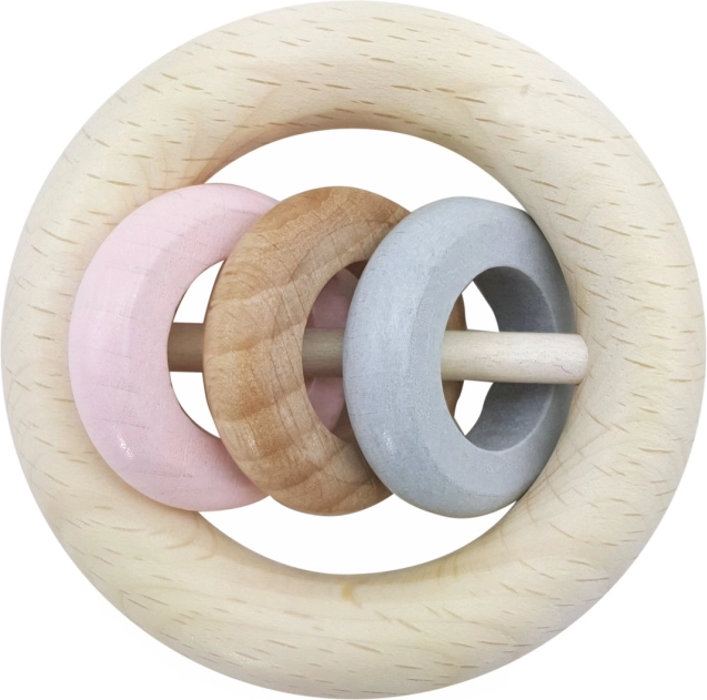 Hess chrastítko tři kroužky růžové