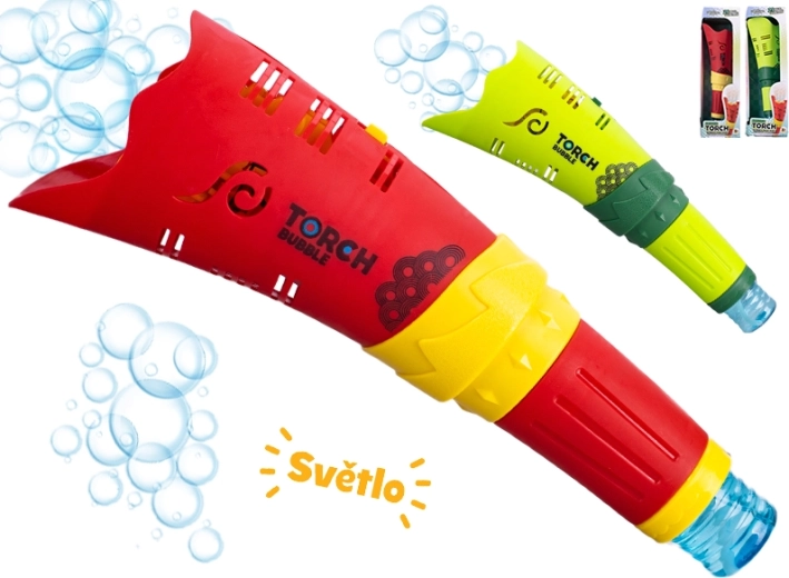 Bublifukovač pochodě s LED efekty 26 cm