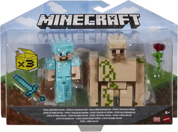 Minecraft figurky 8 cm – dvojbalení s doplňky