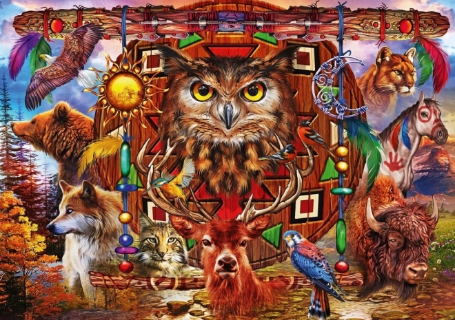 Puzzle Zvířecí Totem 4000 Dílku