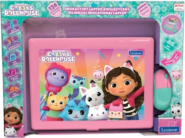 Vzdělávací notebook Lexibook Gabby’s Dollhouse v polštině a angličtině