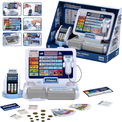 Pokladna pro děti s terminálem a skenerem KLEIN