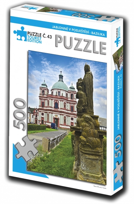Puzzle Jablonné v Podještědí – bazilika, turistická edice, 500 dílků