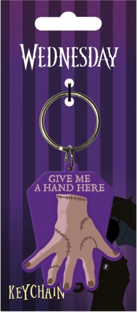 Klíčenka Wednesday – gumová licenční klíčenka s kovovým očkem