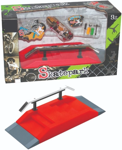 Fingerboard skatepark sada s kovovým zábradlím