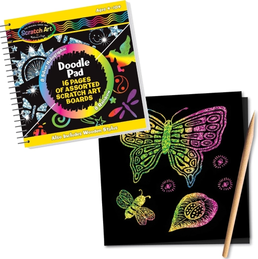 Melissa & Doug kreativní blok se stíracími obrázky a dřevěným rydlem