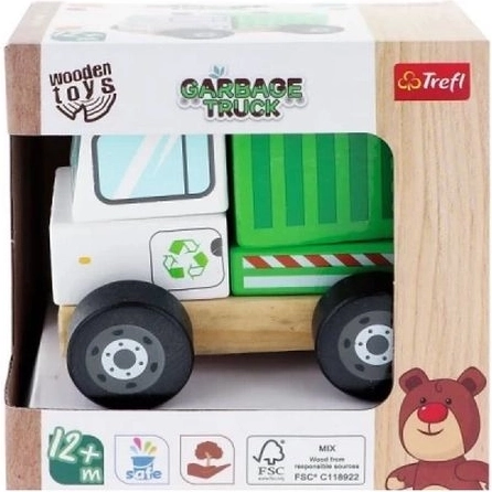 Trefl dřevěné popelářské auto
