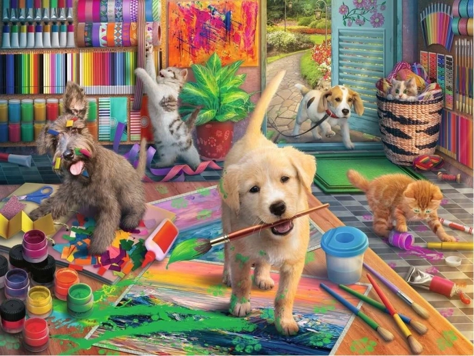 Ravensburger puzzle Sweet Artists – Cute crafters 750 dílků