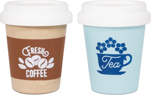 Le Toy Van káva a čaj s sebou – dřevěná sada 2 kelímků