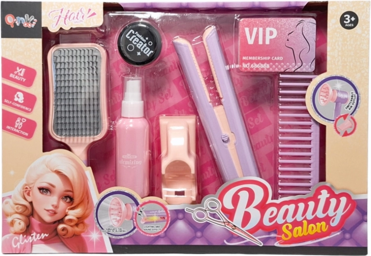 Kadeřnický set pro malé stylistky s žehličkou na baterie