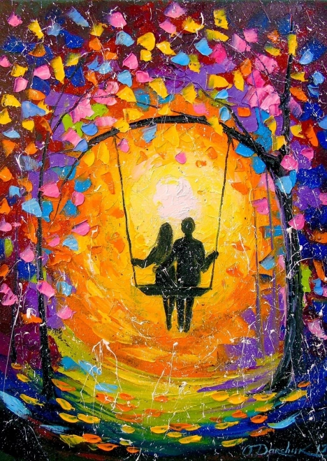 Puzzle Romantická láska 1000 dílků