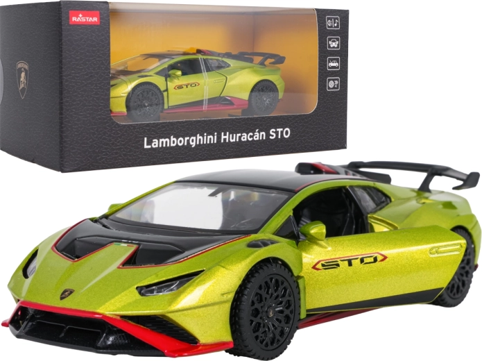 Kovový model Lamborghini Huracán STO 1:32 zelený RASTAR