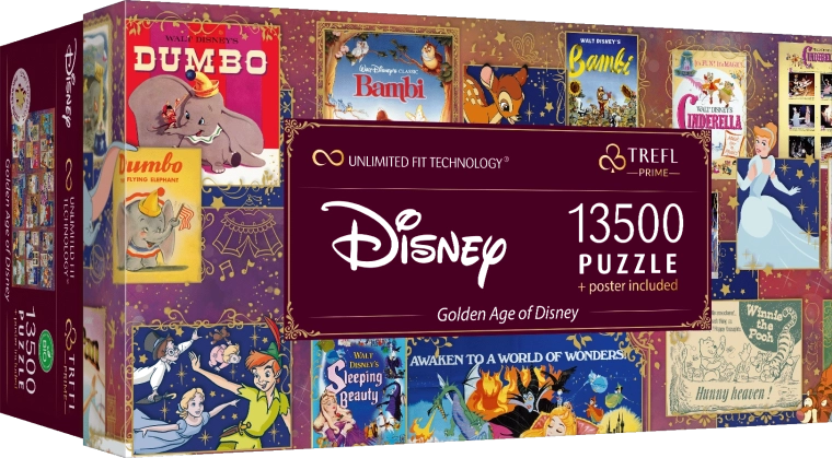 Puzzle 13500 dílků Zlatý věk Disney