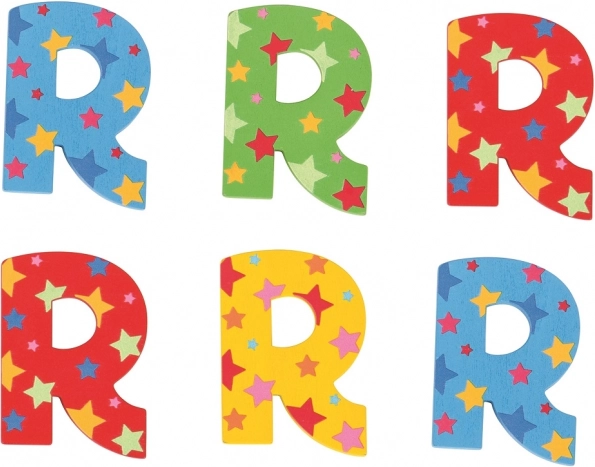 Dřevěné písmenko Hvězdička R Bigjigs Toys