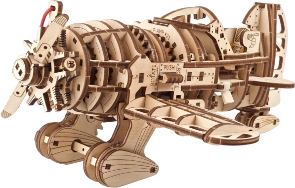 Dřevěné mechanické puzzle Letadlo Mad Hornet 3D od Ugears