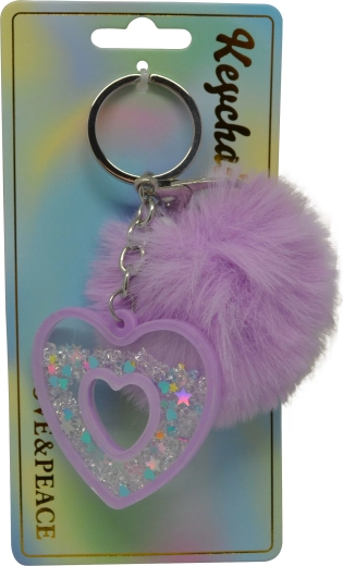 Přívěsek na klíče fialové srdce Sparkys