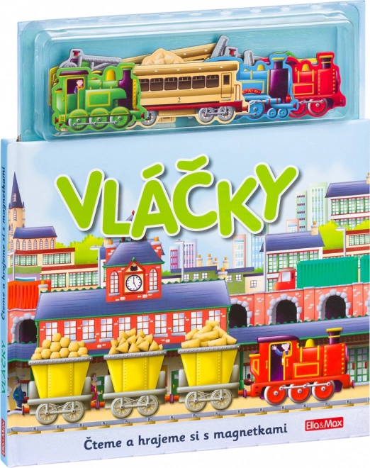 Knižka s magnetkami Vláčky