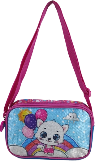 Dětská taška přes rameno Kočička a balónky 21,5 cm