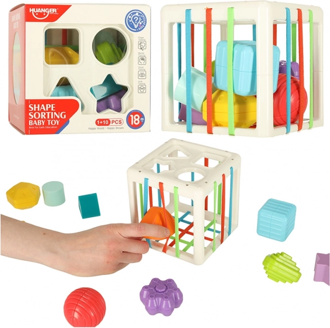 Elastická senzorická kostka s vkládačkou tvarů