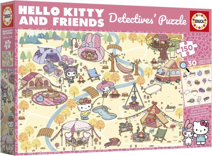Educa detektivní puzzle Hello Kitty & přátelé 150 dílků