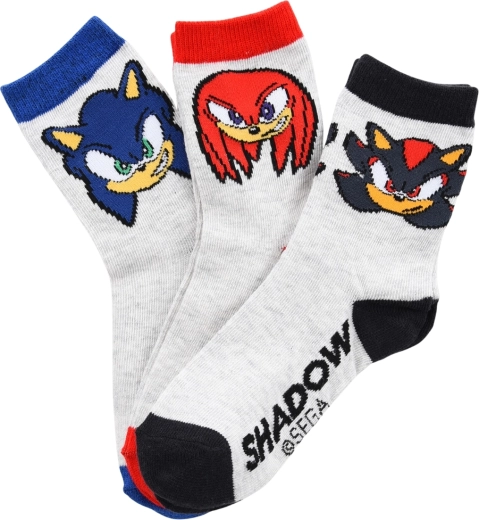 Dětské ponožky Sonic the Hedgehog – sada 6 párů – Velikost: 23-26