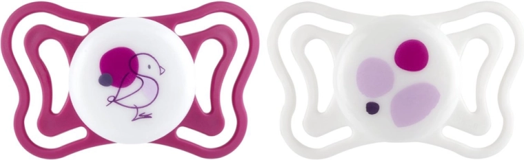 Chicco Physioforma light silikonové ortodontické dudlíky růžové 6–16 m, 2 ks