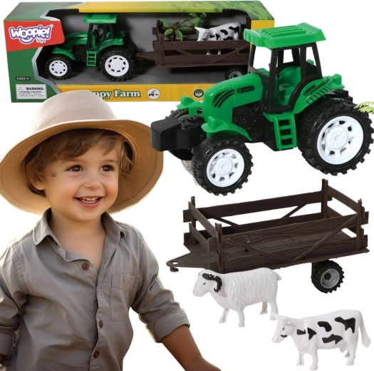 Woopie farmářský traktor s přívěsem a zvířátkem