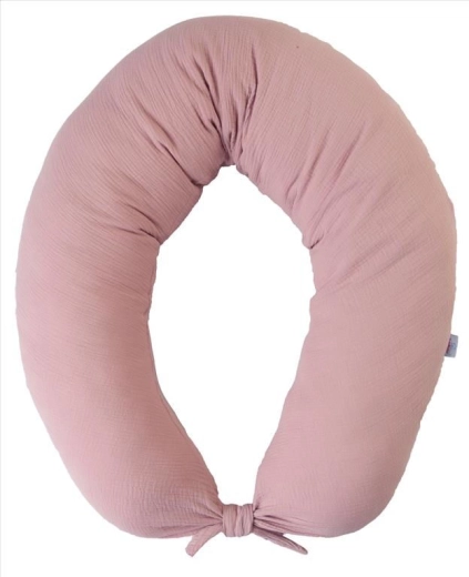 Babymatex mušelínový kojicí polštář Moon starorůžový 260 cm