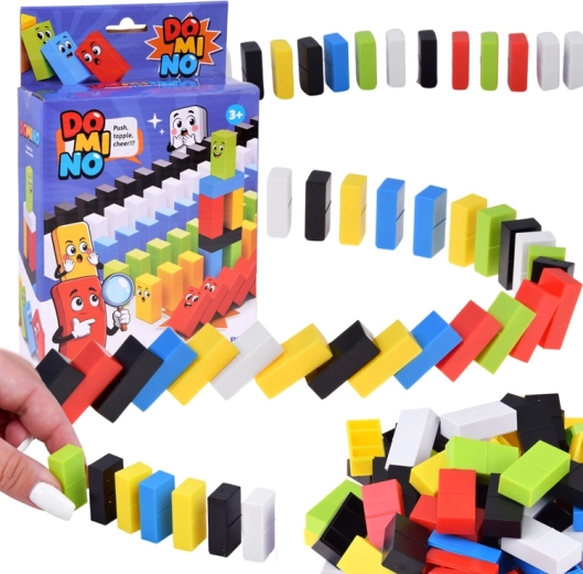 Domino pro děti – barevné kostky 100 dílků