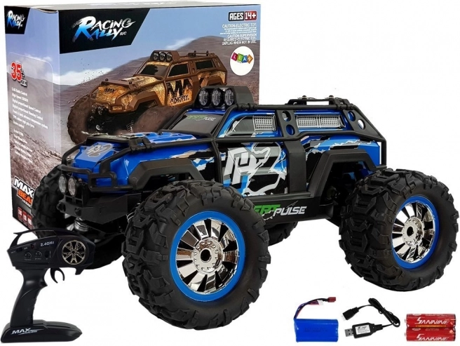Závodní RC auto 1:18 modré off-road 35 km/h