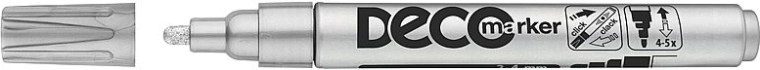 Popisovač ICO Deco stříbrný 2–4 mm