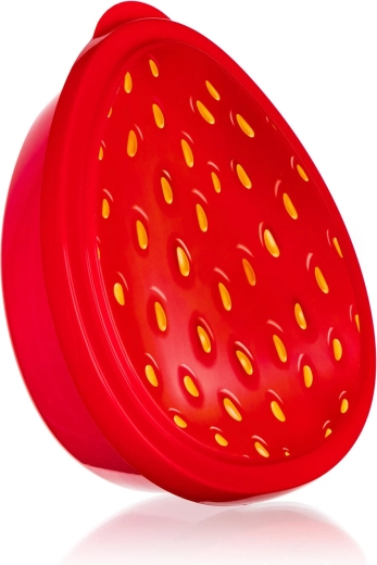 Svačinový box jahoda 19,5 × 16 × 6 cm plast červený