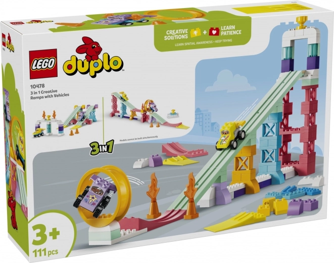 LEGO DUPLO kreativní rampy 3 v 1 s vozidly