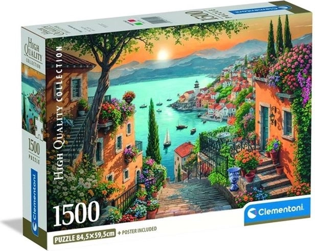 Clementoni puzzle Compact Steps to the Harbor 1500 dílků