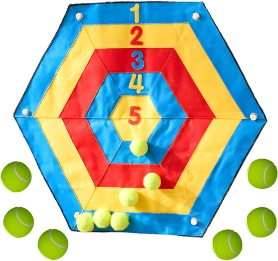Masterkidz šestistranný terč na suchý zip pro házení a učení počítání