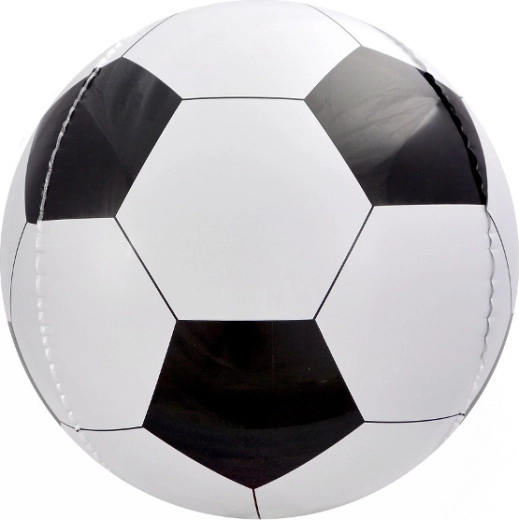 Foliový balón 16" fotbalový míč černo‑bílý