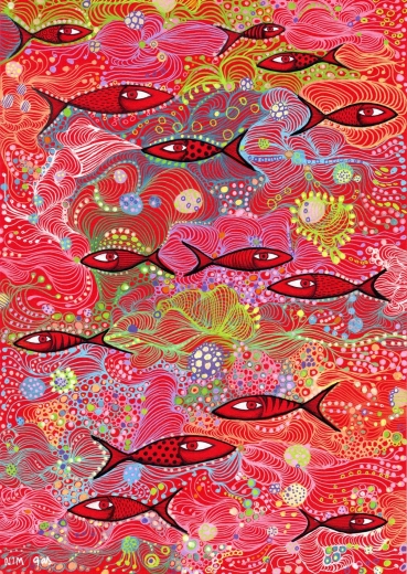 Enjoy puzzle sytě červené 1500 dílků