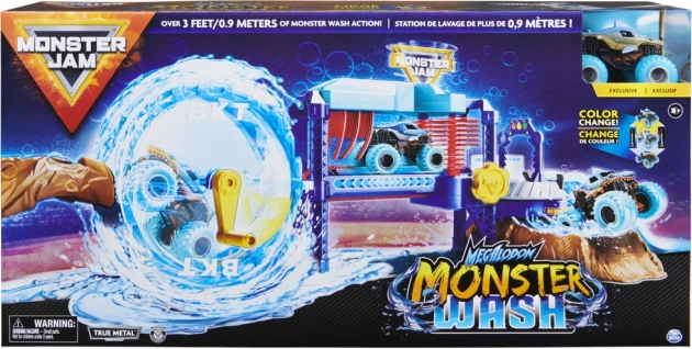 Monster Jam Megalodon Monster Wash – interaktivní myčka pro trucky 1:64
