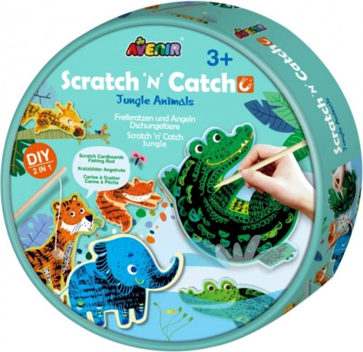 Vydrapávací hra – Zvířata z džungle Scratch 'n' Catch