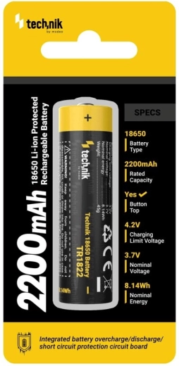 Technik TR1822 nabíjecí baterie 18650 2200 mAh 3,7 V